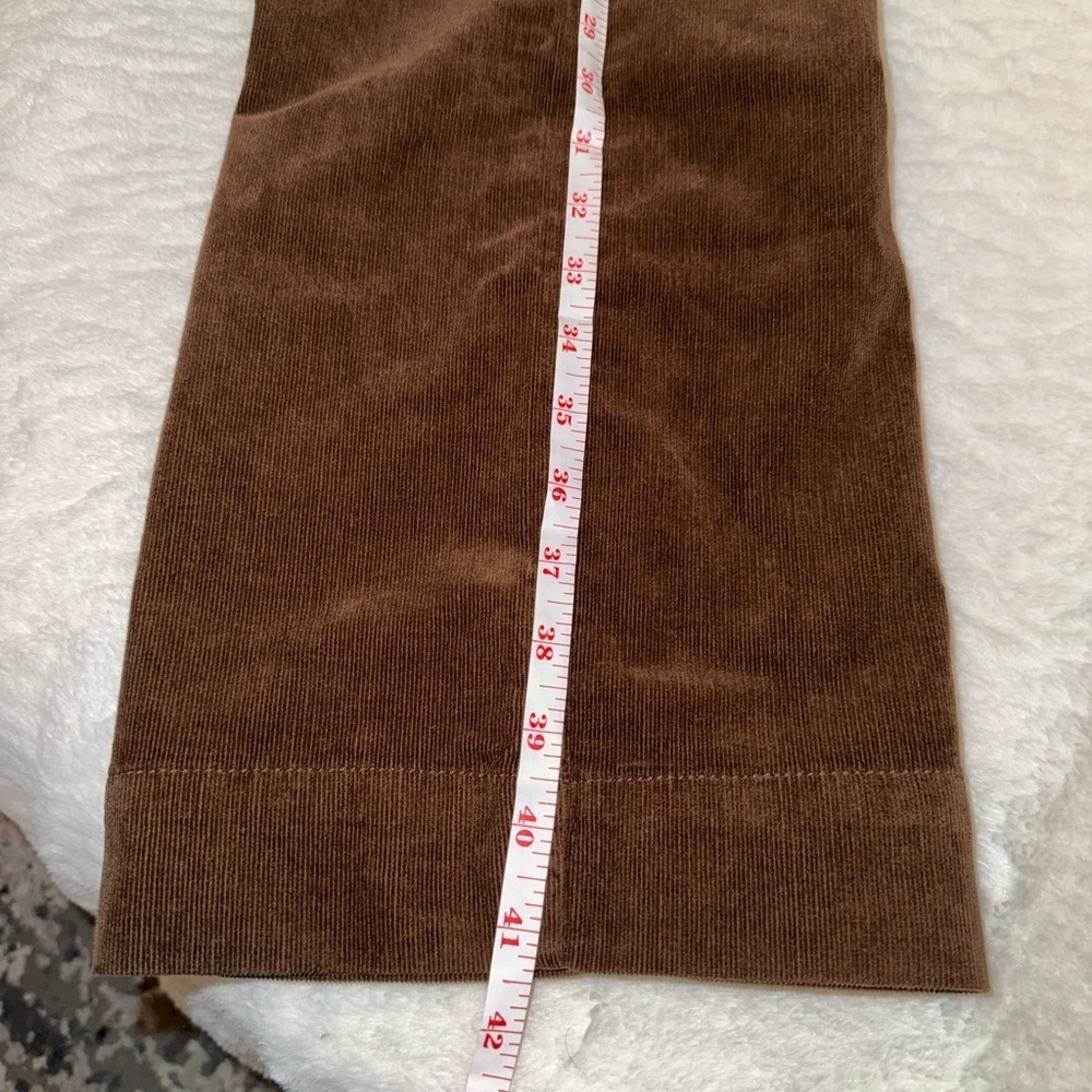 NWT Flaningals Women's Brown Corduroy Straight-Leg Pants Size L - Picture 3 of 8